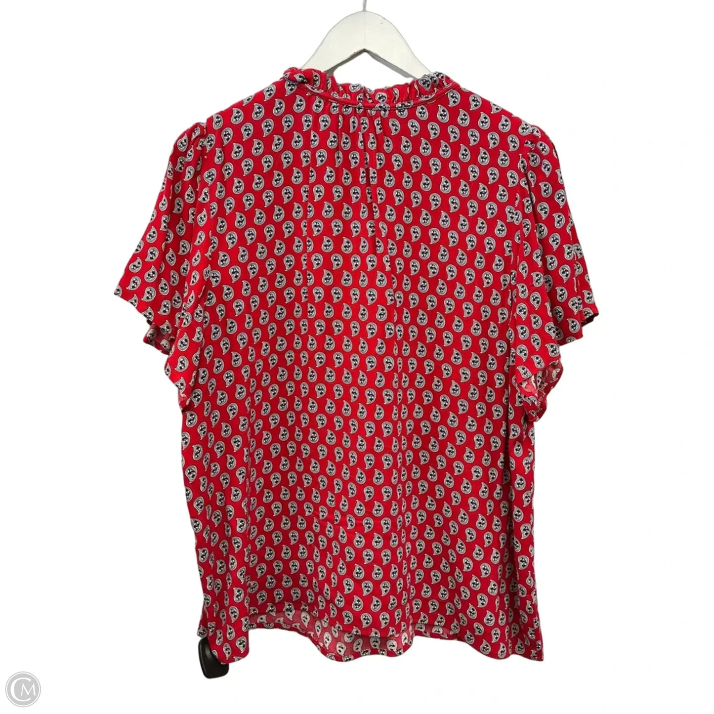 Top Short Sleeve By Loft In Red, Size: L