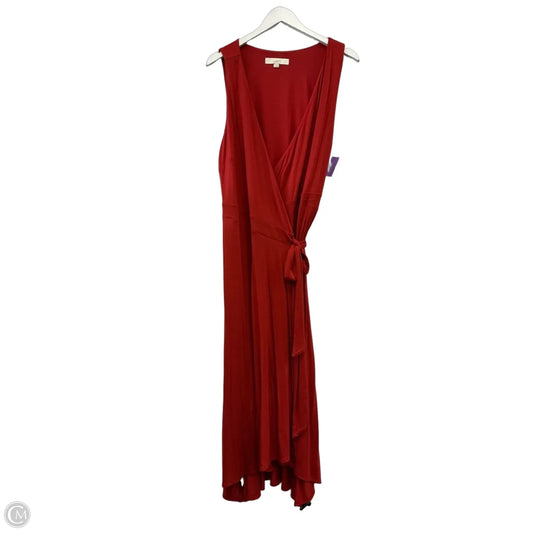 Dress Casual Maxi By Loft In Red, Size: L