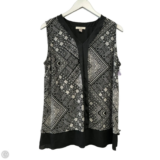 Top Sleeveless By Roz And Ali In Black, Size: L