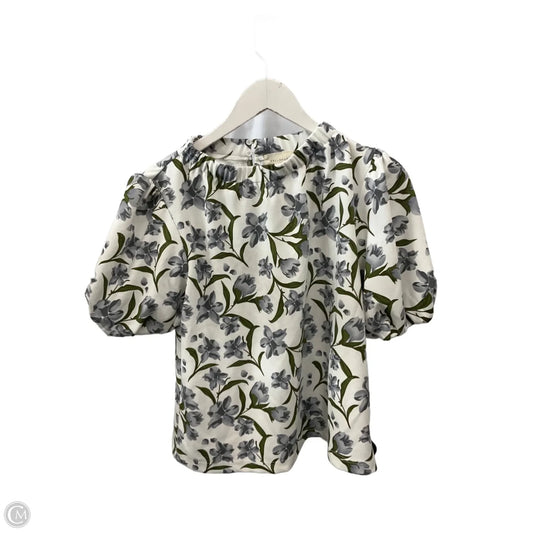 Top Short Sleeve By Melloday In Green & Grey, Size: S