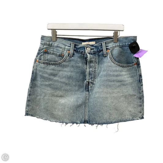 Skirt Mini & Short By Levis In Blue Denim, Size: 12