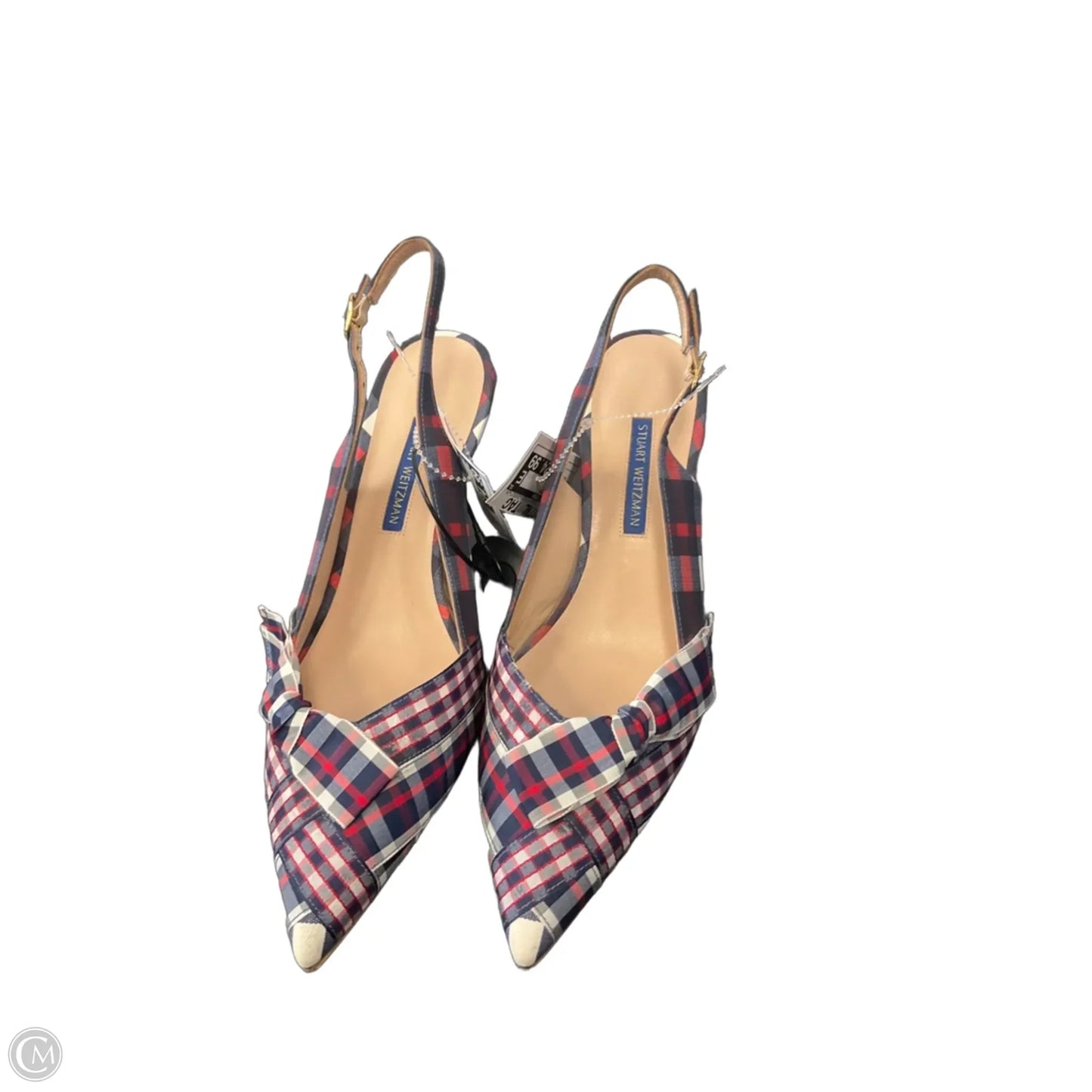 Shoes Designer By Stuart Weitzman In Blue Red & White, Size: 8.5
