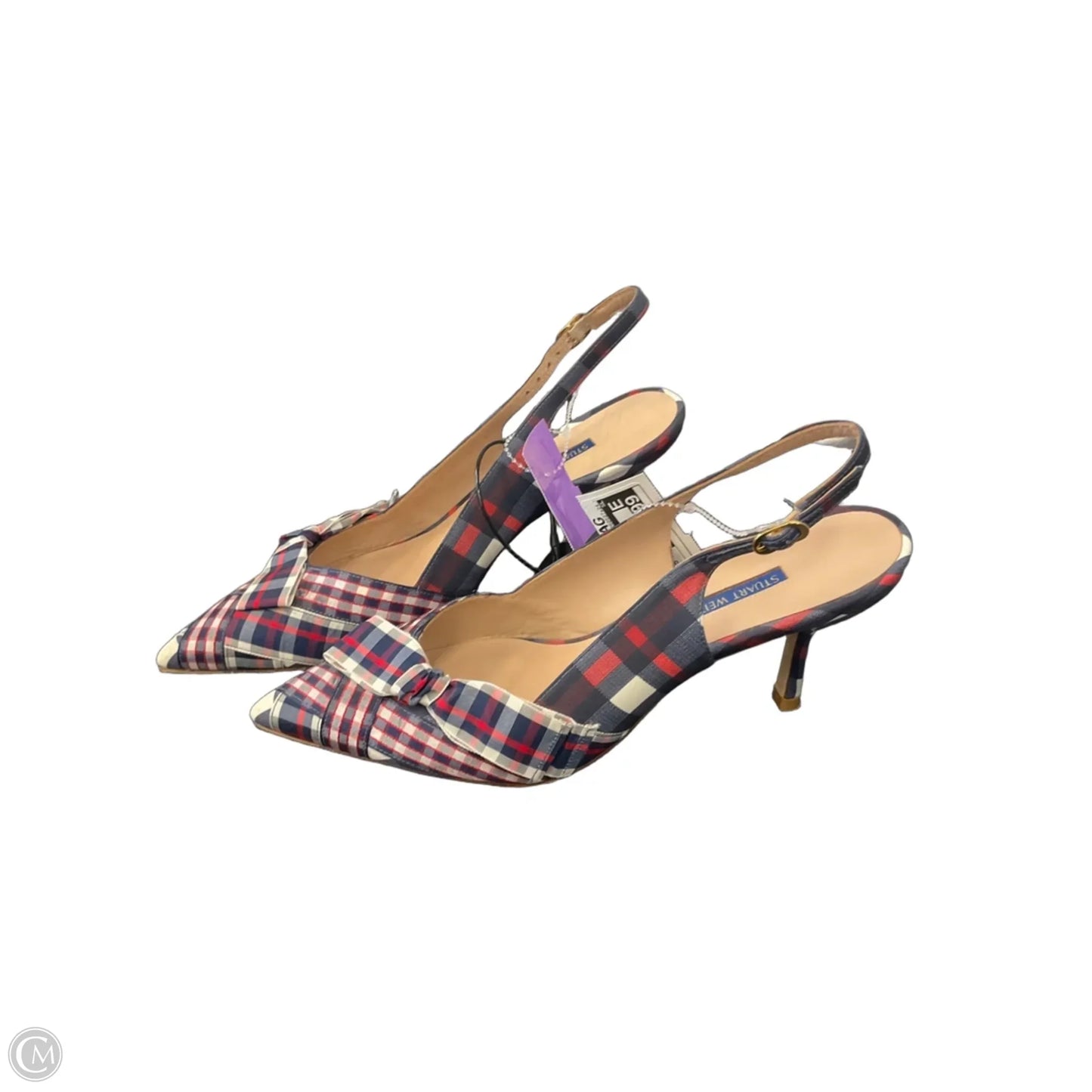 Shoes Designer By Stuart Weitzman In Blue Red & White, Size: 8.5