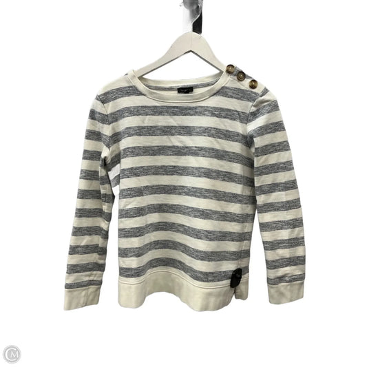 Top Long Sleeve By Talbots In Blue & White, Size: S