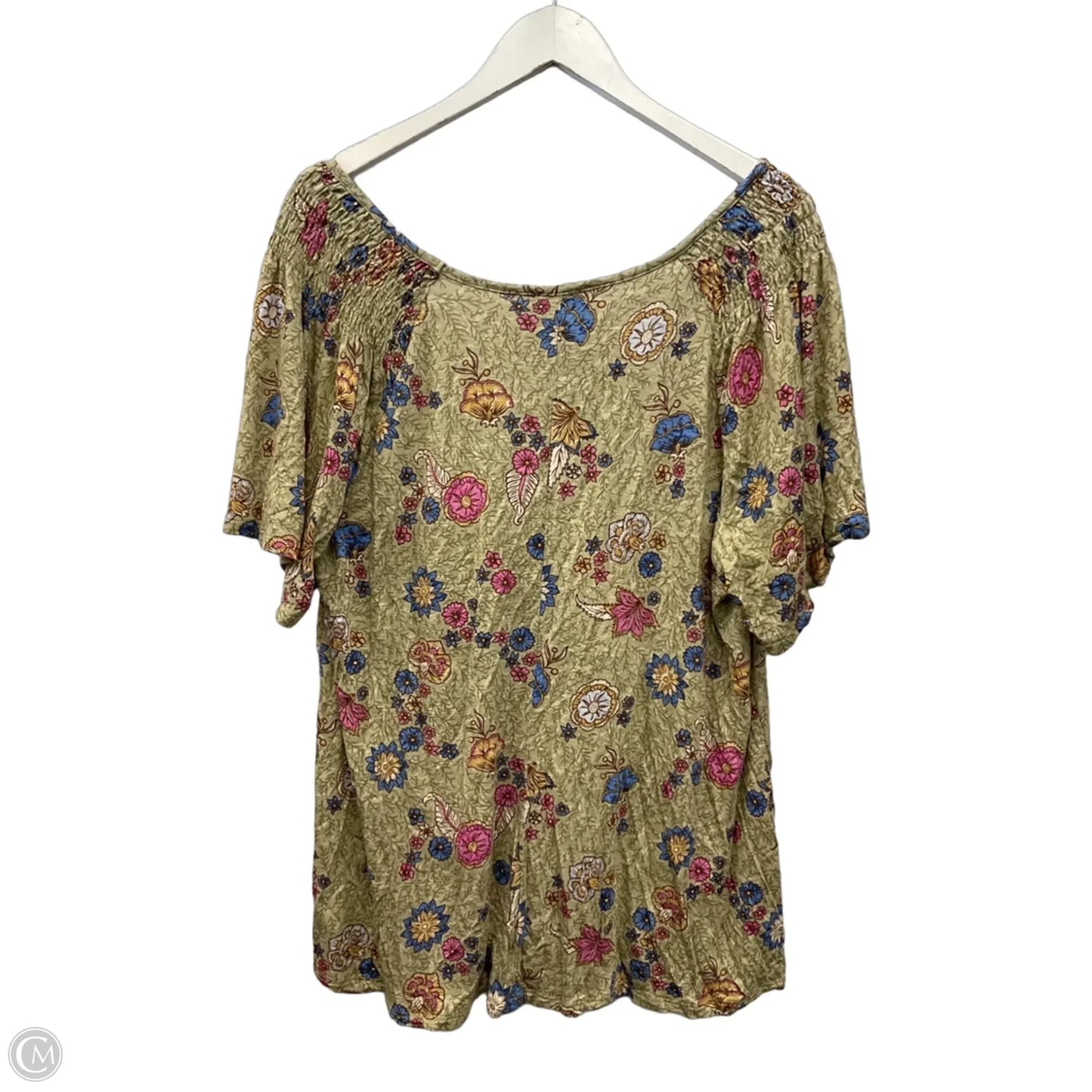Top Short Sleeve By Lane Bryant In Green, Size: 2x