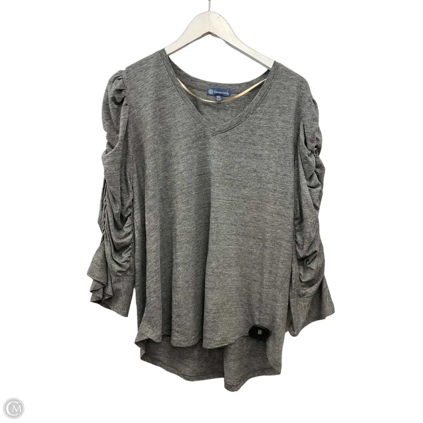 Top Long Sleeve By Democracy In Grey, Size: Xl