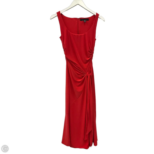 Dress Casual Midi By White House Black Market In Red, Size: Xs