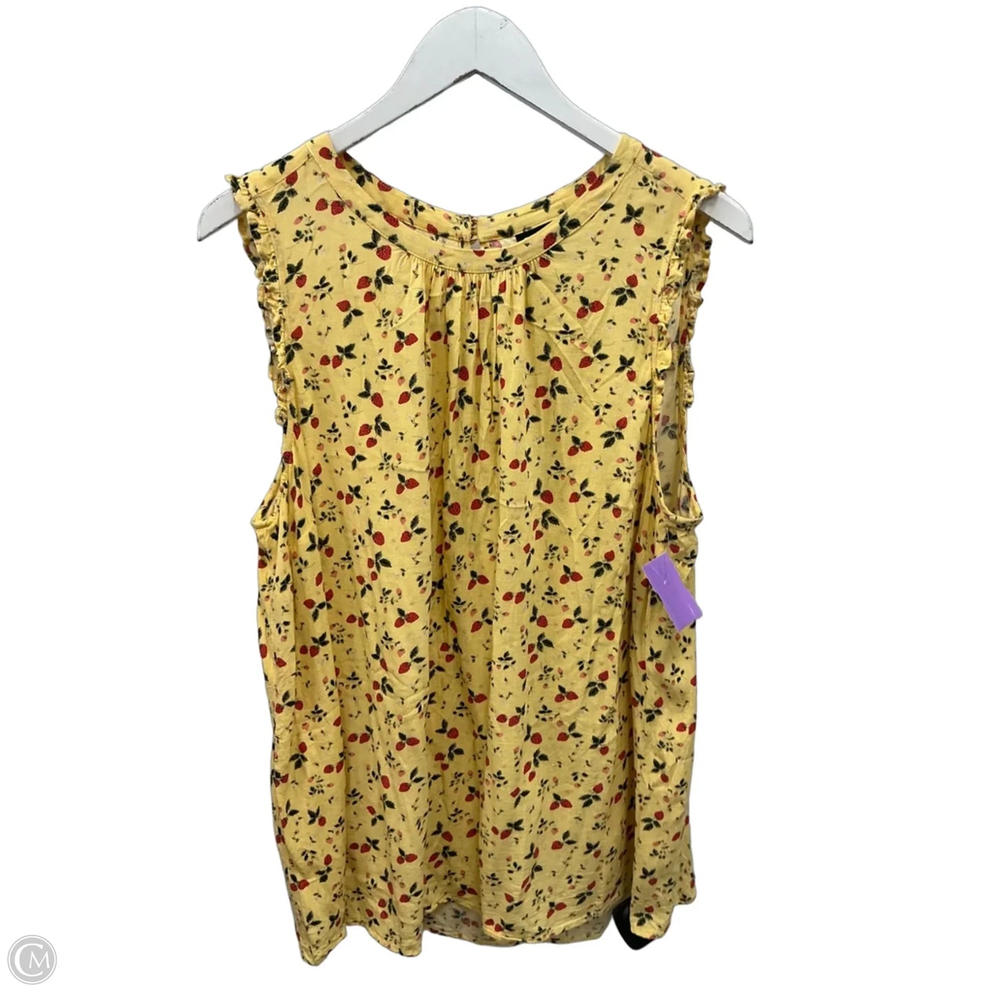 Top Sleeveless By Torrid In Yellow, Size: 2x