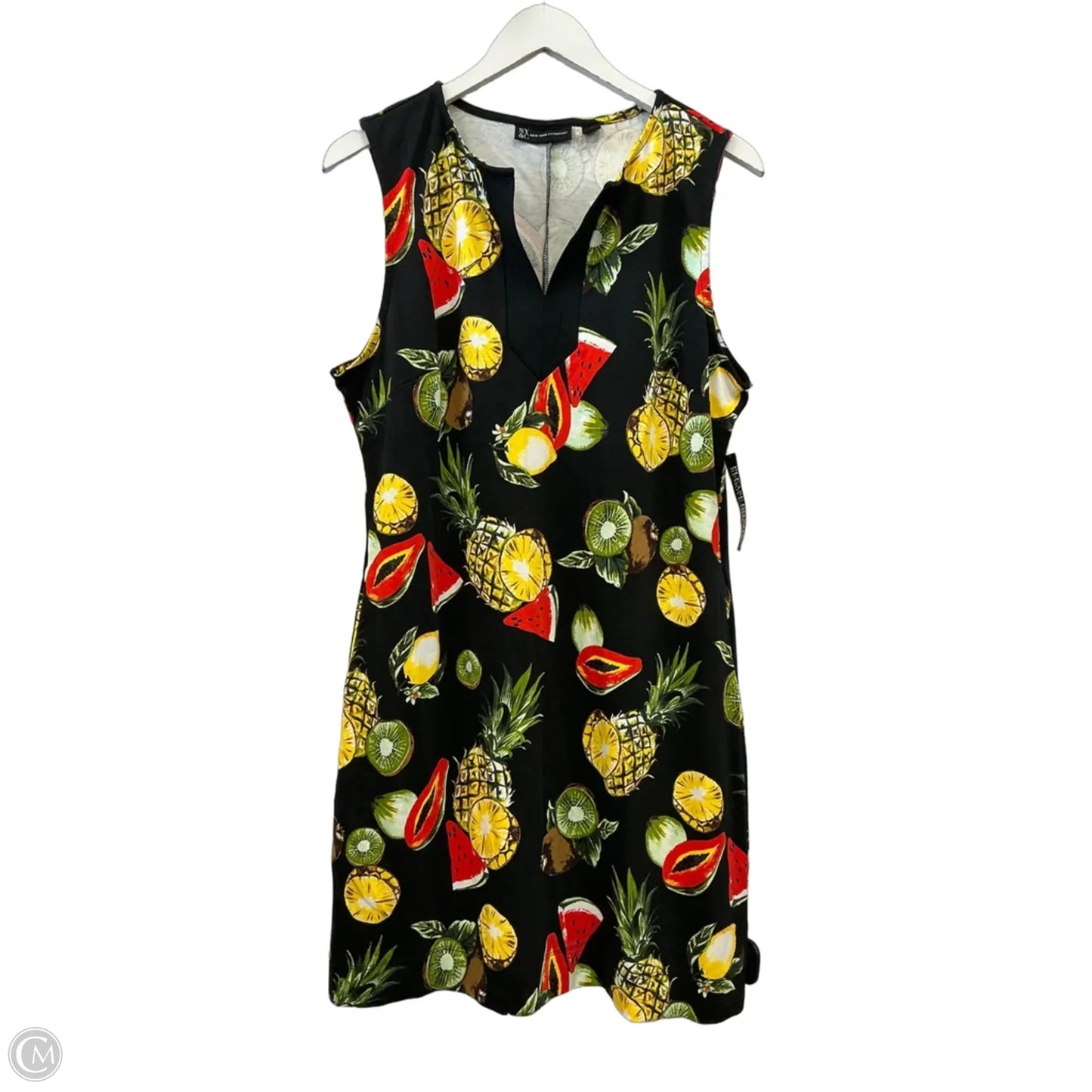 Dress Casual Midi By New York And Co In Black, Size: L