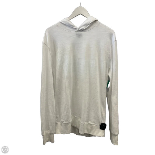 Sweatshirt Hoodie By J. Crew In White, Size: L