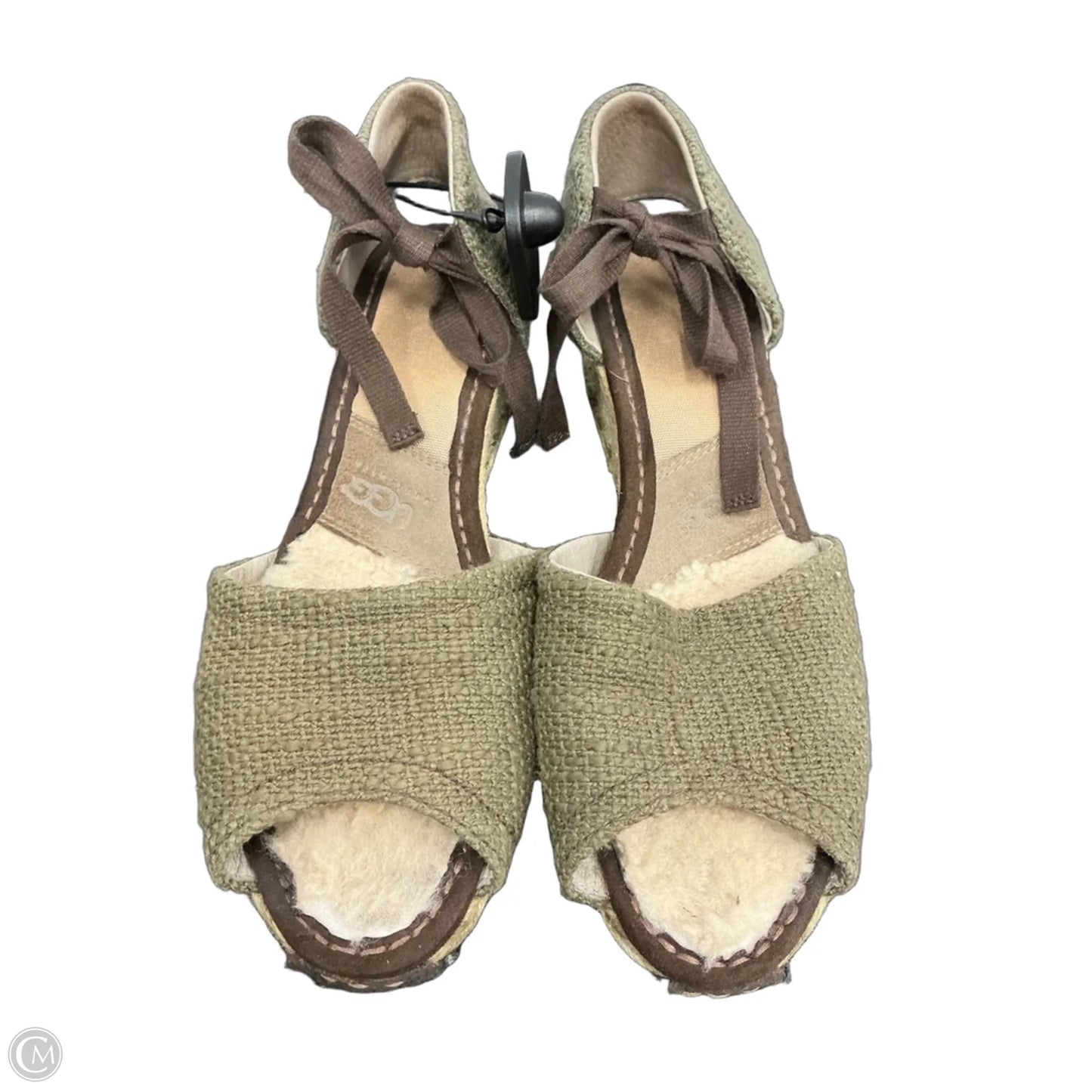 Sandals Designer By Ugg In Green, Size: 10