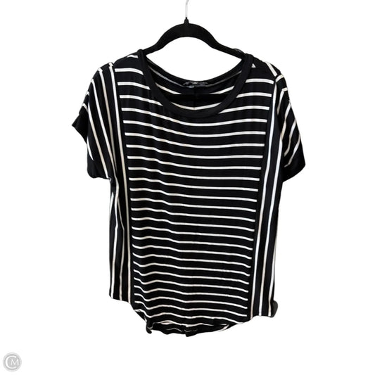 Top Short Sleeve By Cable And Gauge In Striped Pattern, Size: M