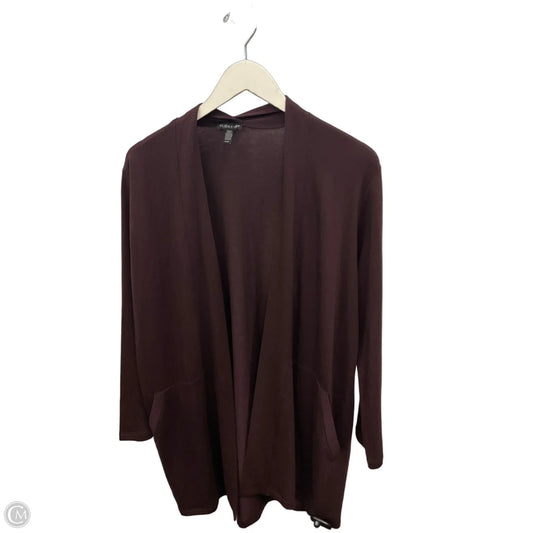 Sweater Cardigan By Eileen Fisher In Purple, Size: M