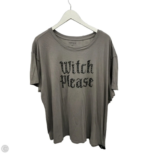 Top Short Sleeve By Torrid In Grey, Size: 2x