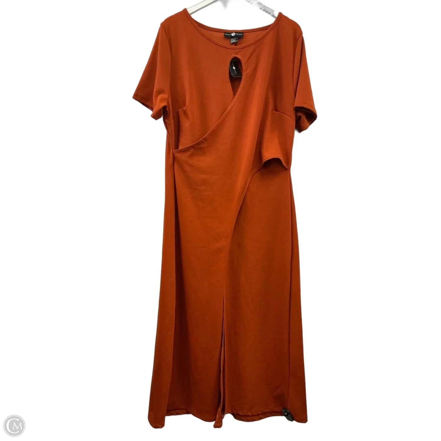 Tunic Short Sleeve By Ashley Stewart In Orange, Size: 2x