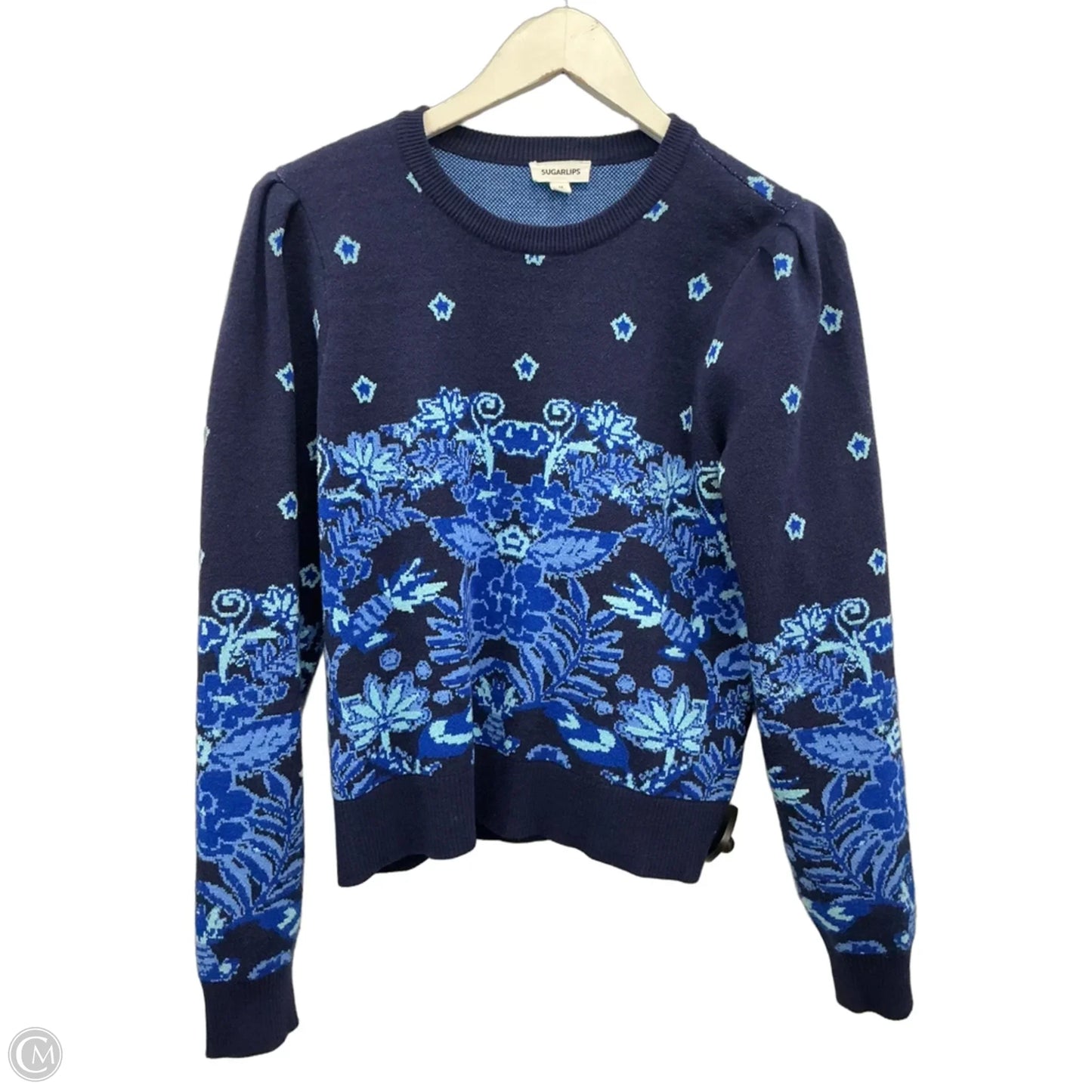 Sweater By Sugar Lips In Blue, Size: M