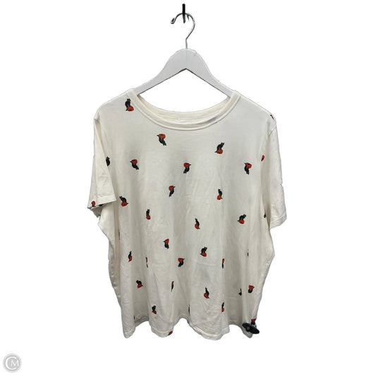 Top Short Sleeve By Old Navy In White, Size: Xxl