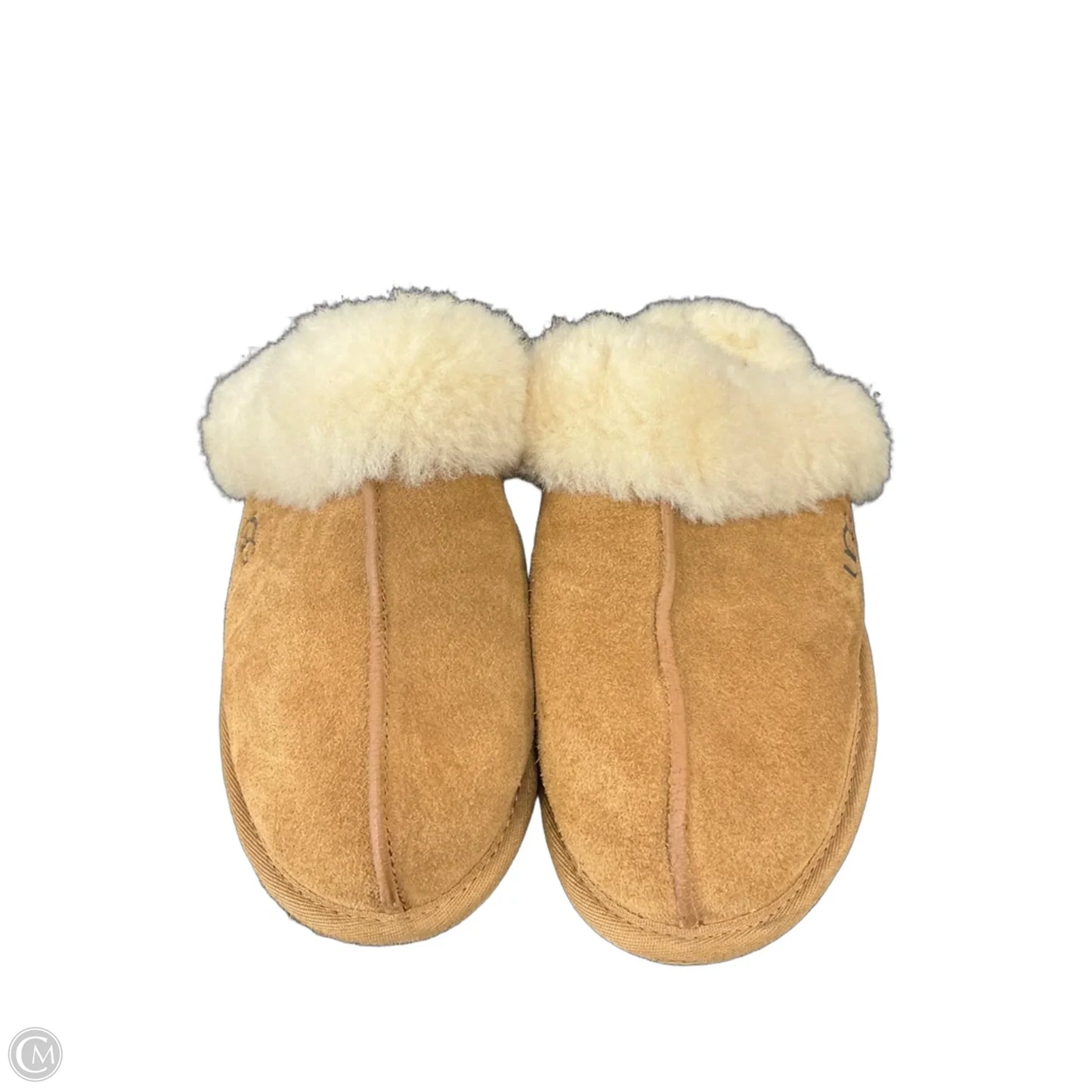 Slippers Designer By Ugg In Brown, Size: 9