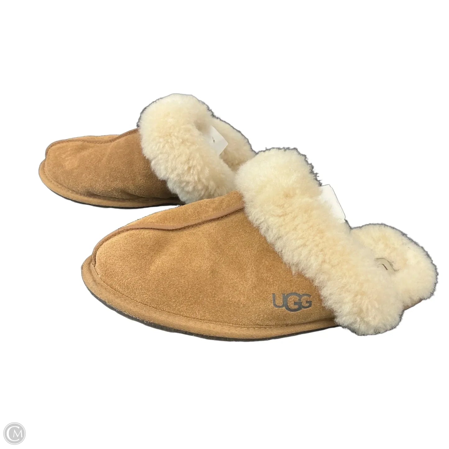 Slippers Designer By Ugg In Brown, Size: 9