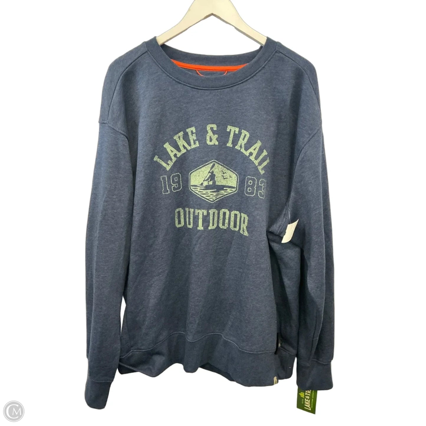 Sweatshirt Crewneck By Clothes Mentor In Blue, Size: Xxl