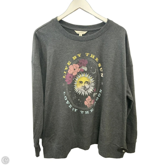 Top Long Sleeve By Lucky Brand In Grey, Size: 2x