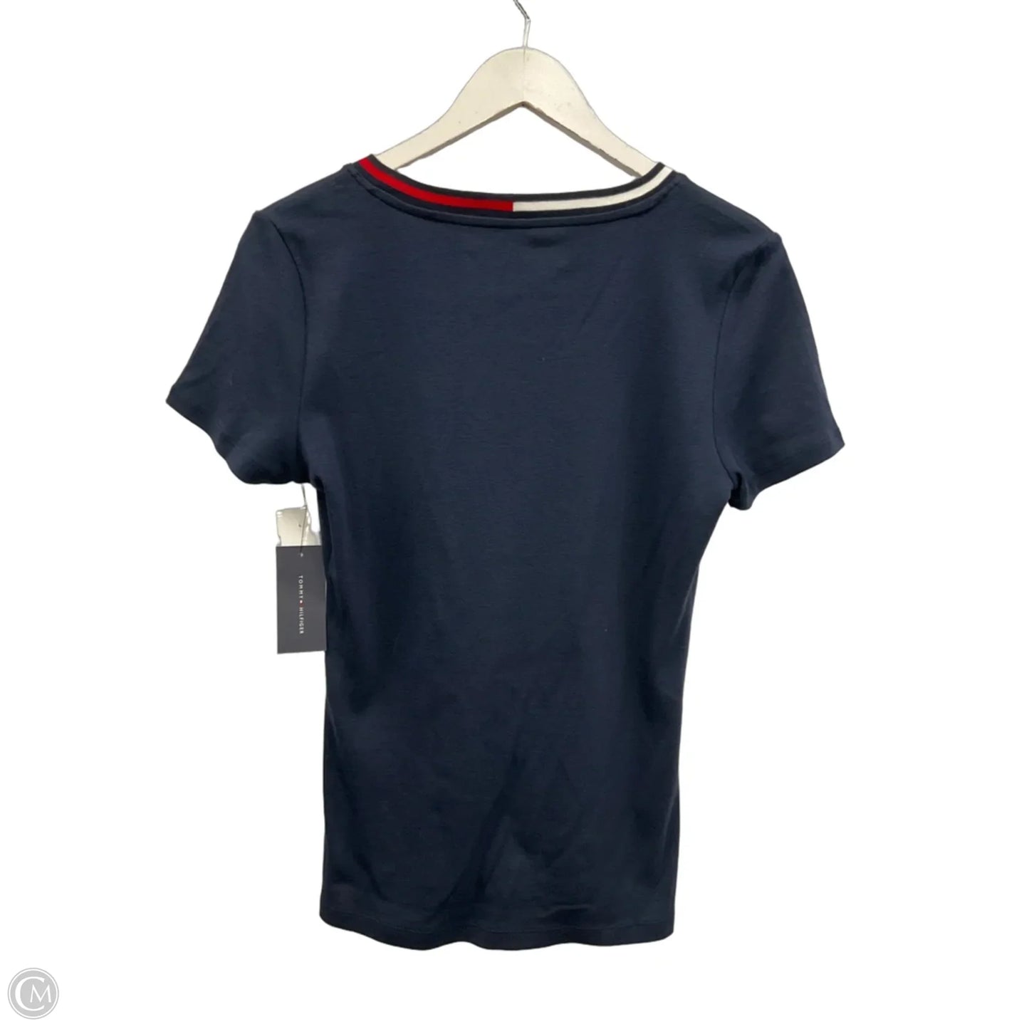 Top Short Sleeve By Tommy Hilfiger In Navy, Size: M