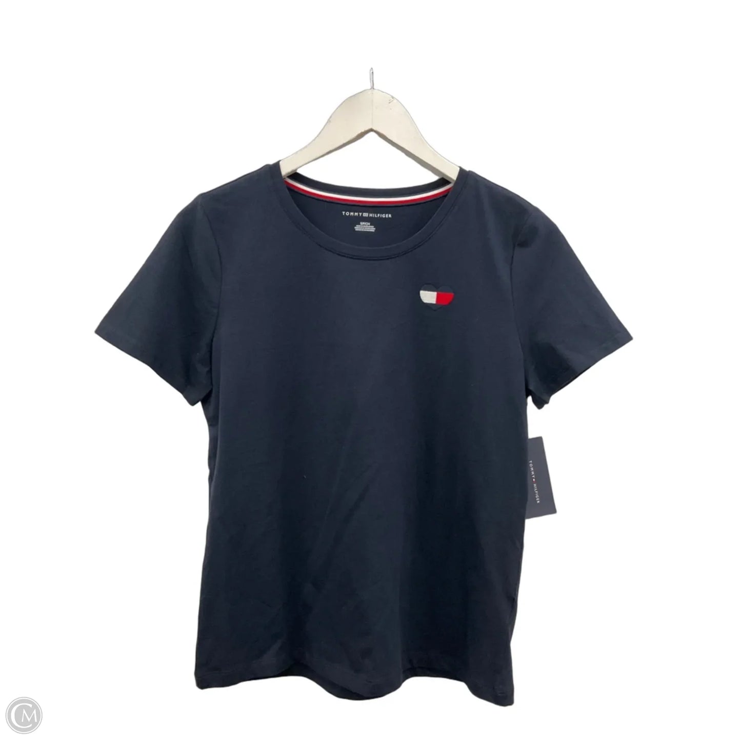 Top Short Sleeve By Tommy Hilfiger In Navy, Size: S