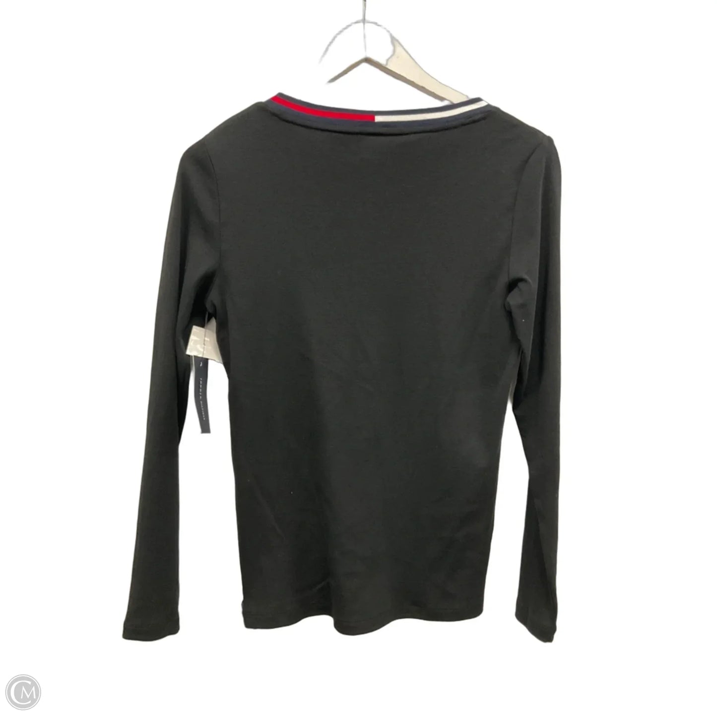 Top Long Sleeve By Tommy Hilfiger In Black, Size: S