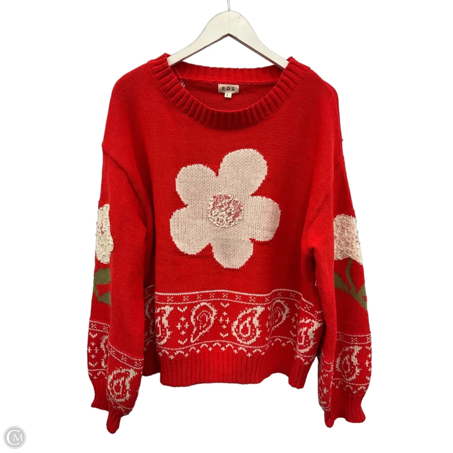 Sweater By Pol In Red, Size: L
