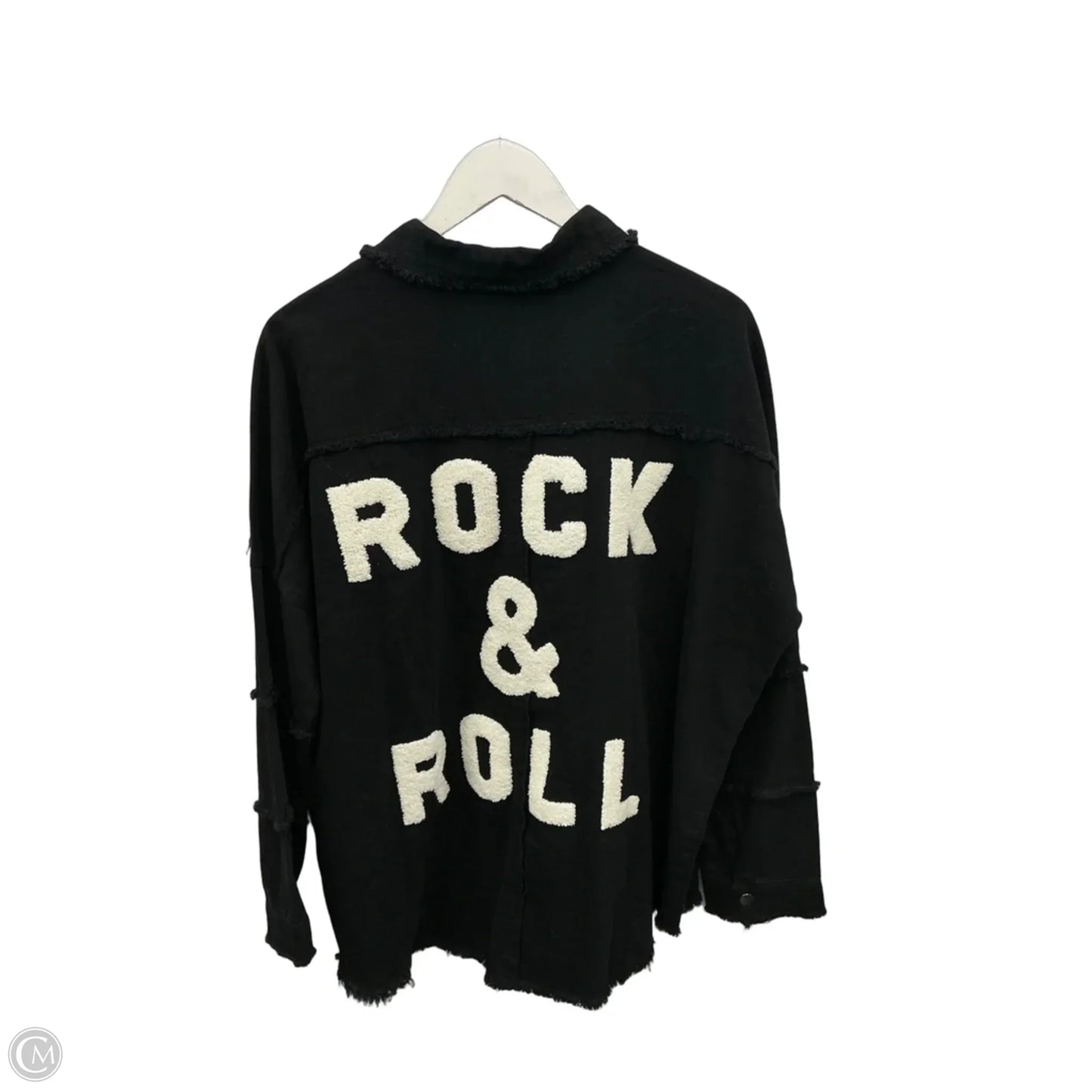Jacket Shirt By Elan In Black, Size: M