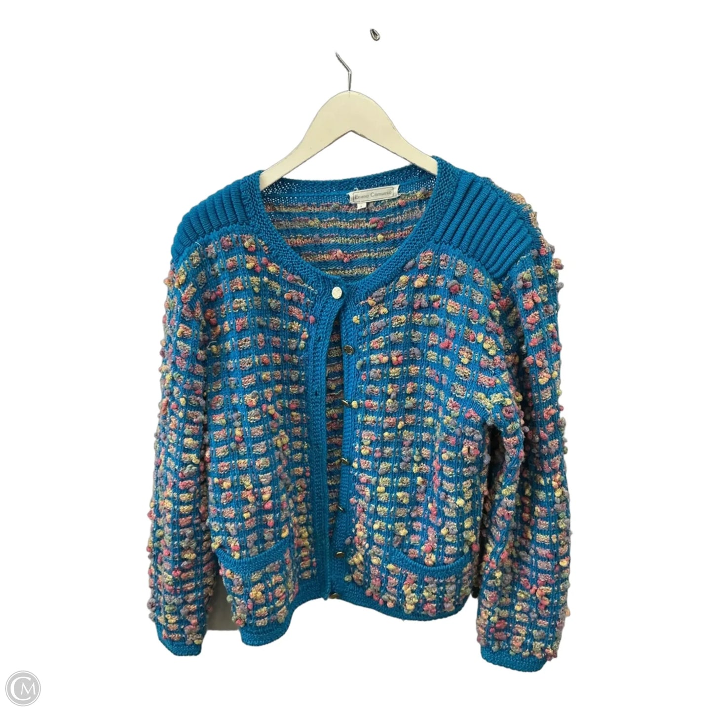 Cardigan By Clothes Mentor In Blue, Size: L