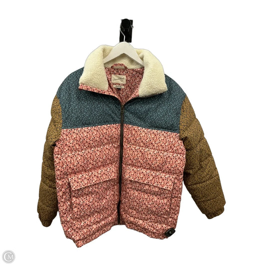 Coat Puffer & Quilted By Universal Thread In Floral Print, Size: S