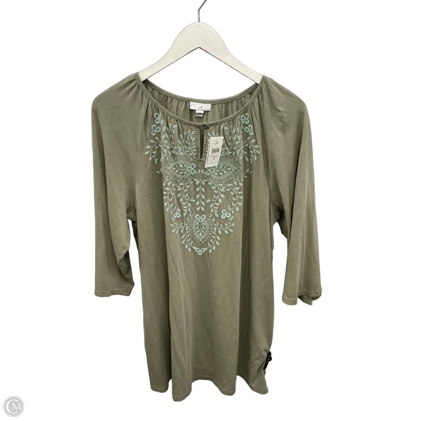Top Long Sleeve By J. Jill In Green, Size: M