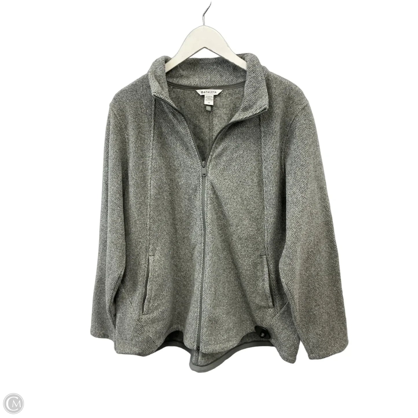 Athletic Jacket By Athleta In Grey, Size: 2x