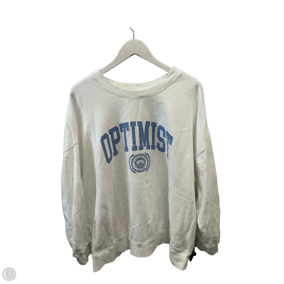 Sweatshirt Crewneck By Old Navy In White, Size: 2x