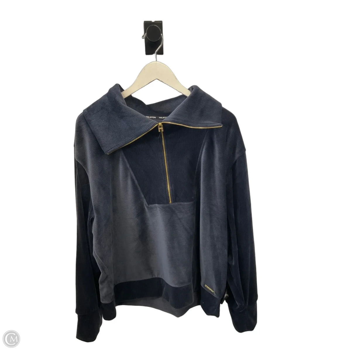 Top Long Sleeve Designer By Halston In Blue, Size: Xxl