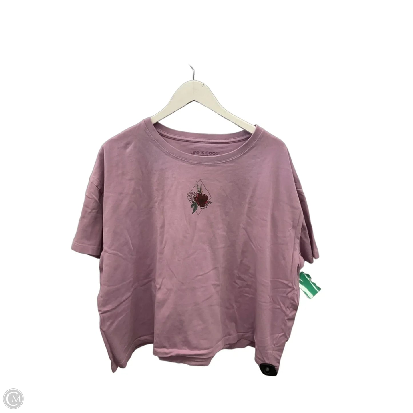 Top Short Sleeve By Life Is Good In Purple, Size: Xxl