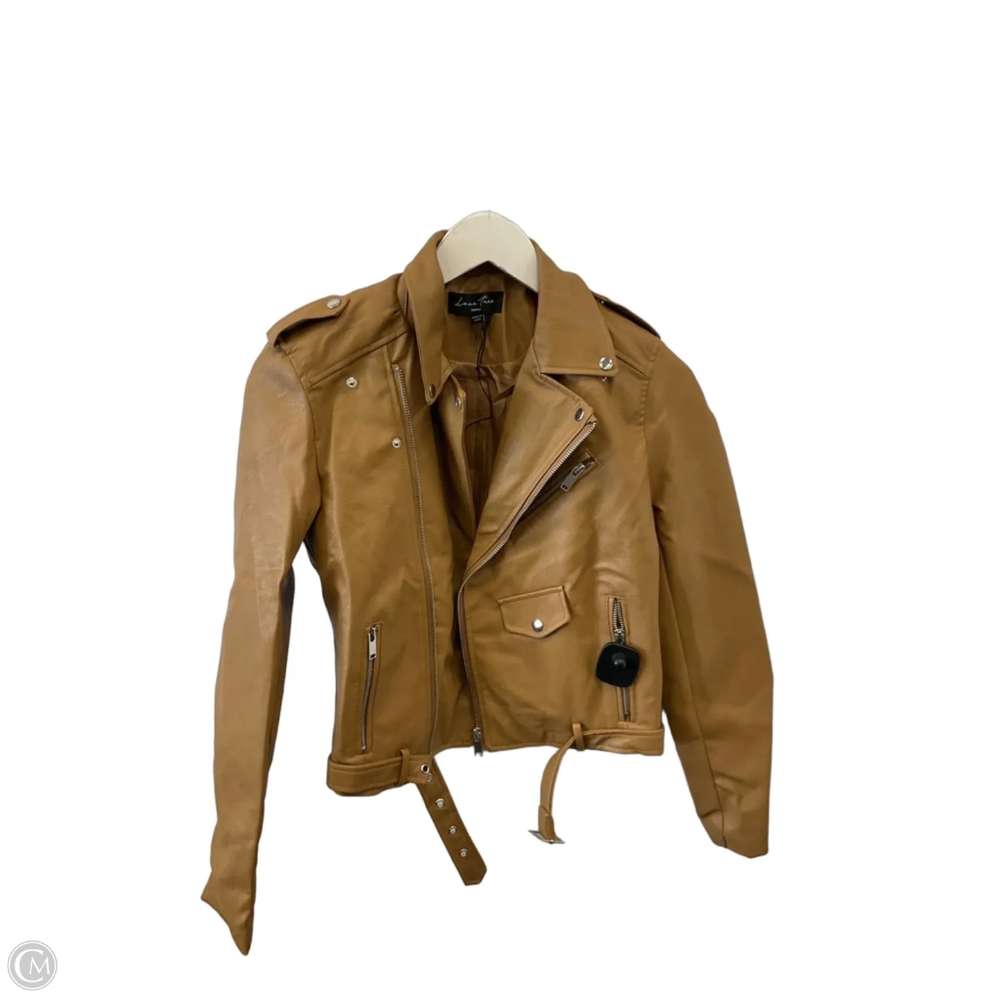 Jacket Leather By Love Tree In Brown, Size: S