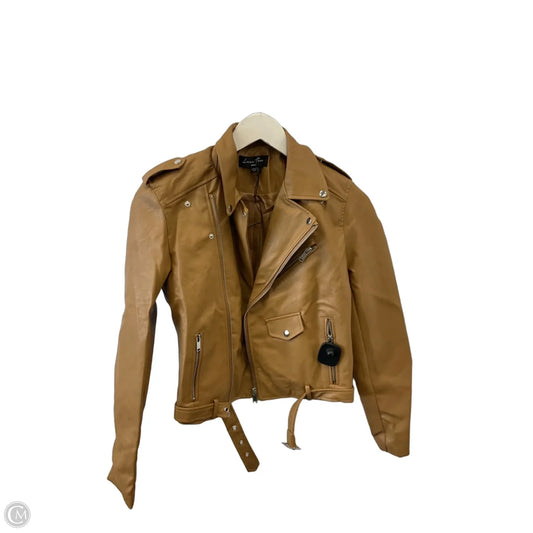Jacket Leather By Love Tree In Brown, Size: S