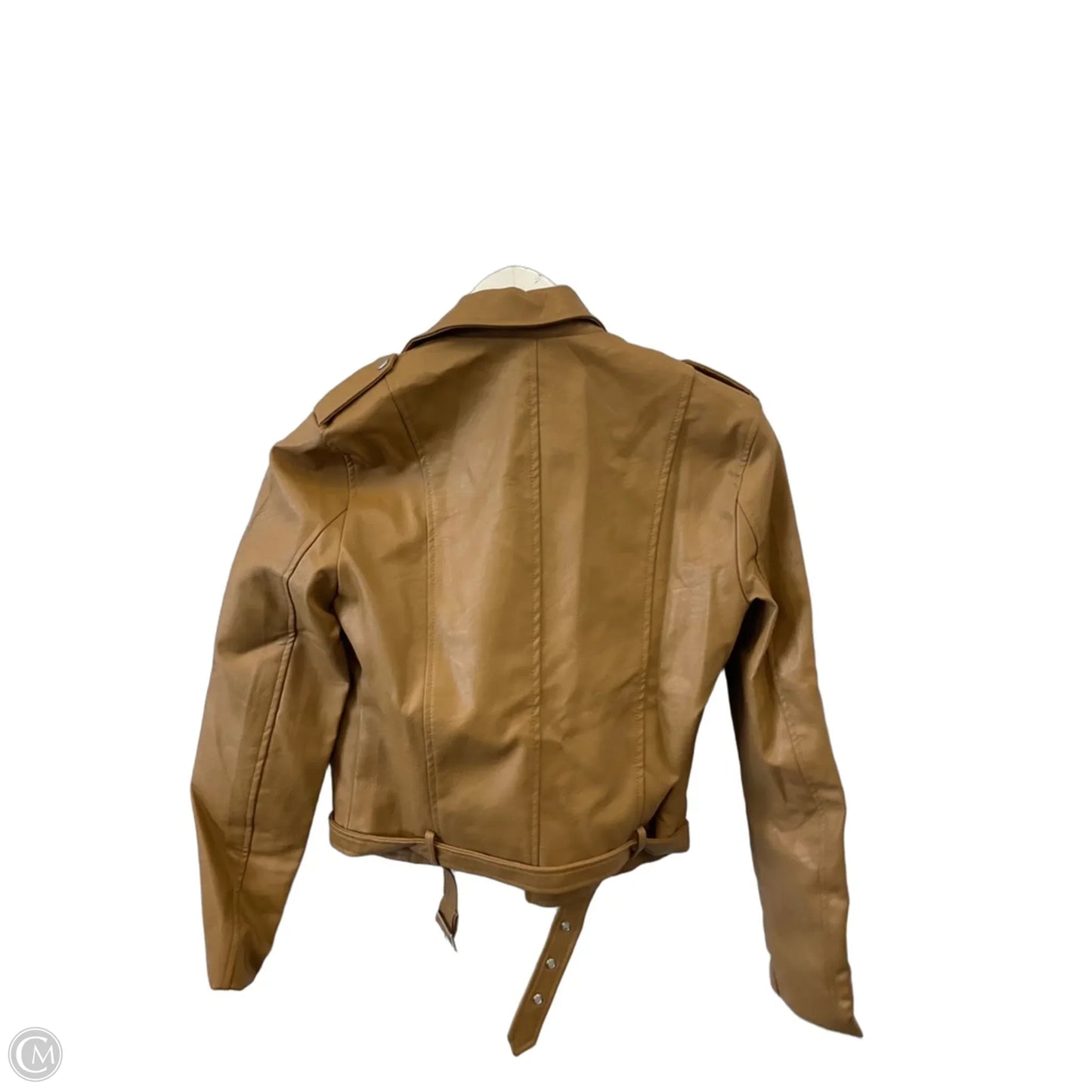 Jacket Leather By Love Tree In Brown, Size: S