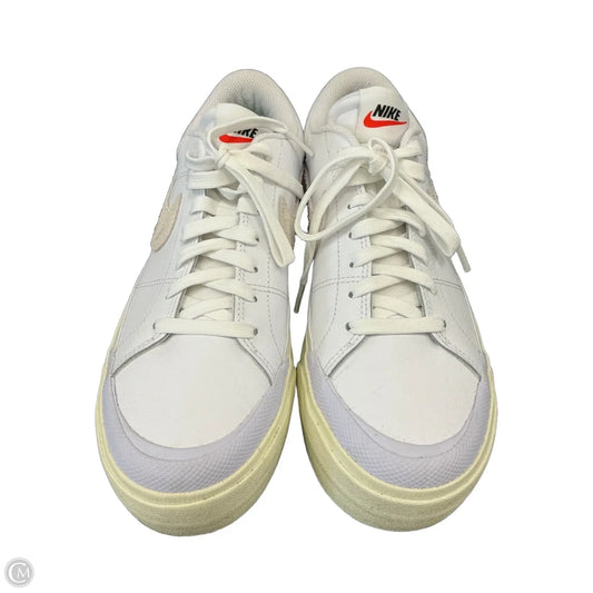 Shoes Athletic By Nike In White, Size: 9.5