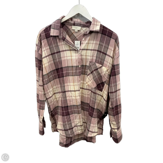 Top Long Sleeve By Loft In Purple, Size: M