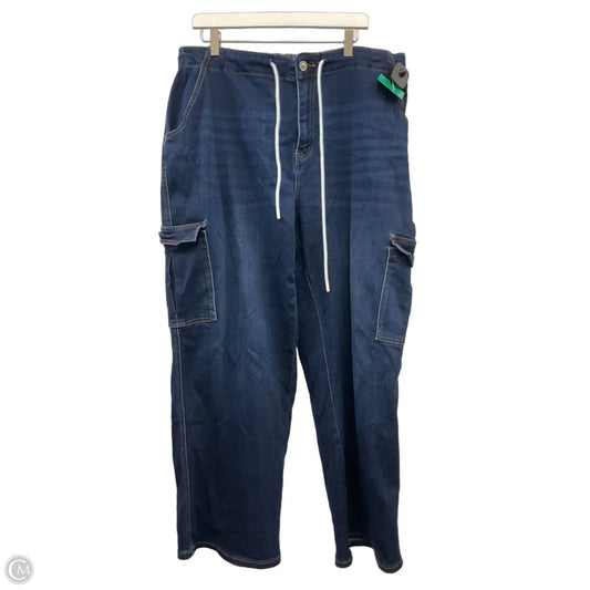 Jeans Wide Leg By Wax Jean In Blue Denim, Size: 20
