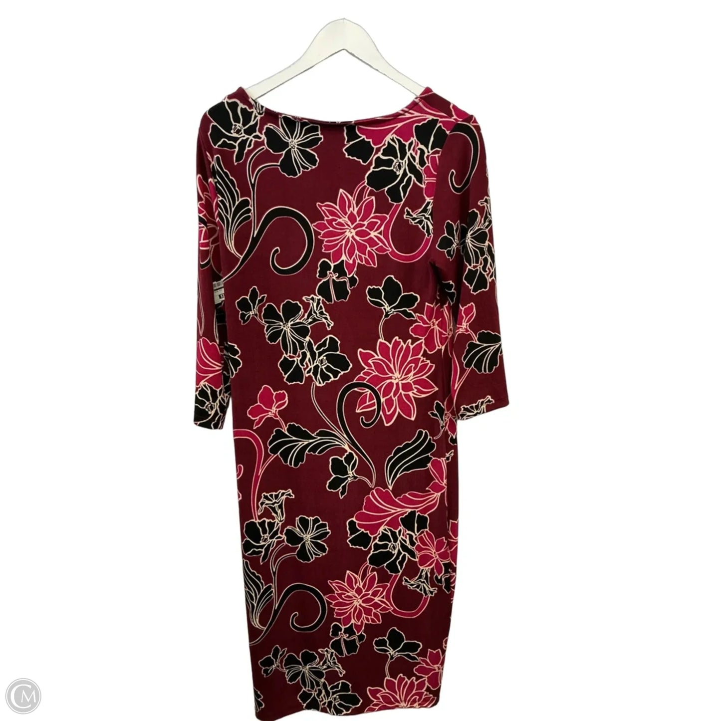 Dress Casual Midi By Chicos In Pink, Size: M