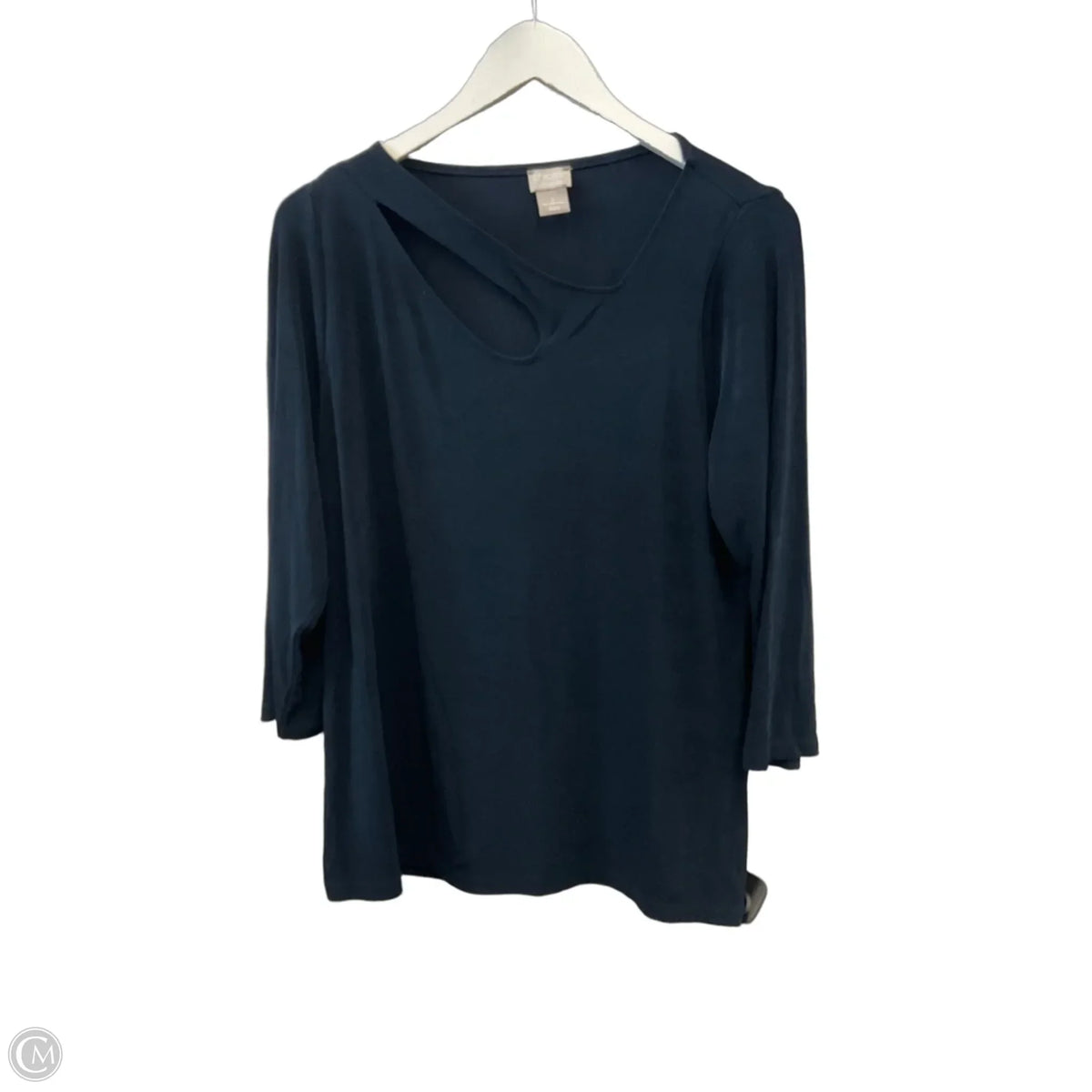 Top Long Sleeve By Chicos In Navy, Size: L