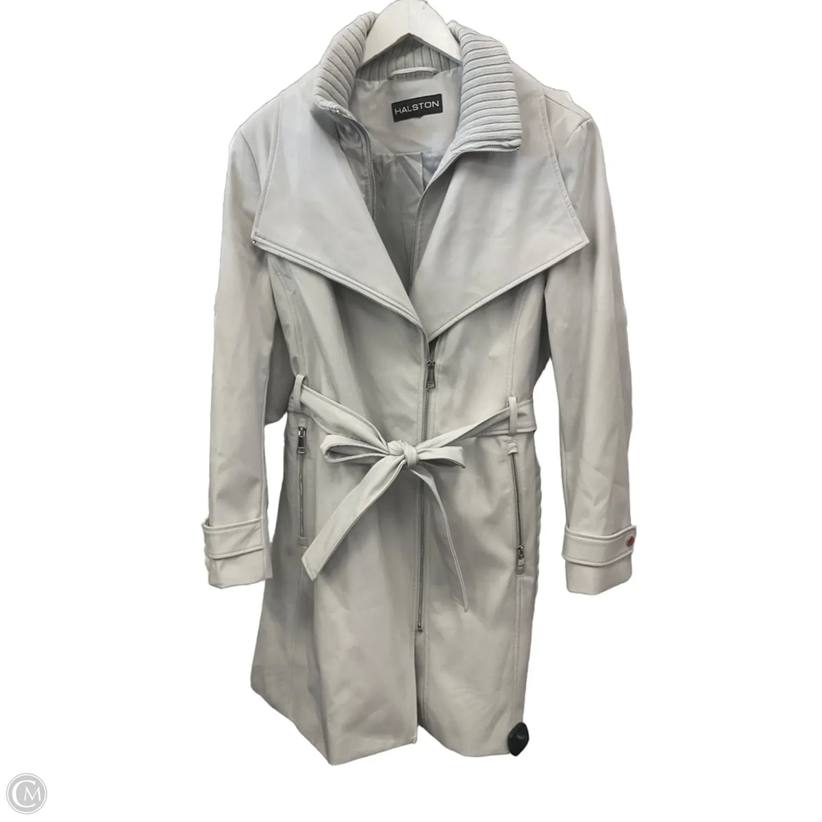 Coat Designer By Halston In Grey, Size: Xl