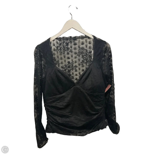 Top Long Sleeve By Abercrombie And Fitch In Black, Size: L