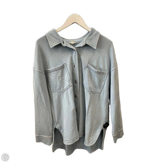 Jacket Shirt By Maurices In Blue, Size: L