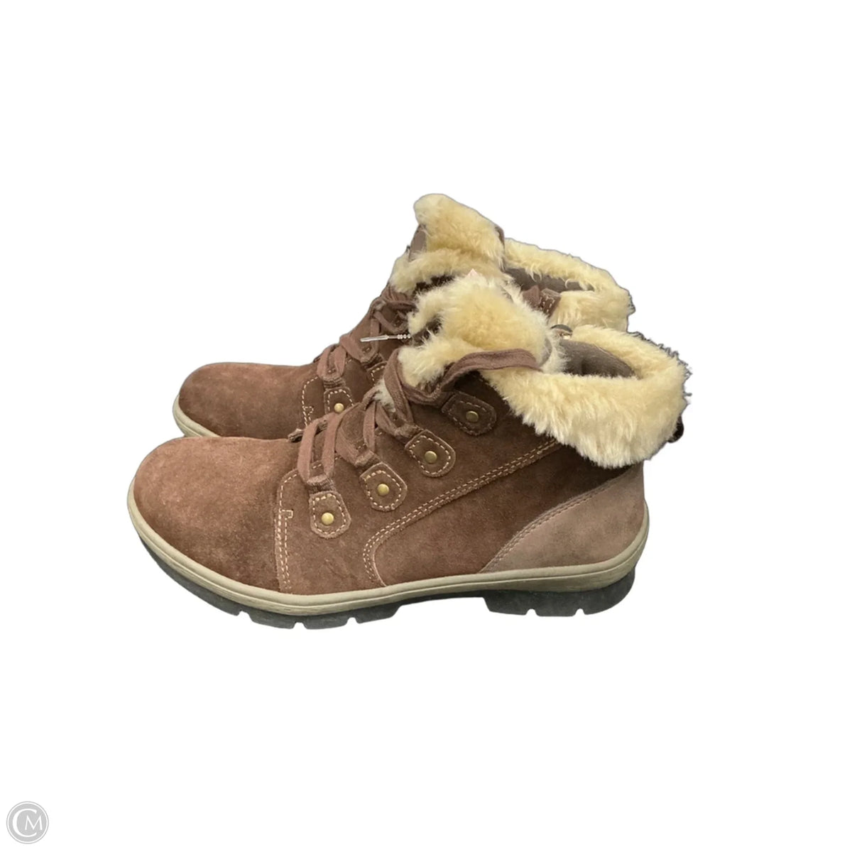 Boots Ankle Flats By Earth In Brown, Size: 8