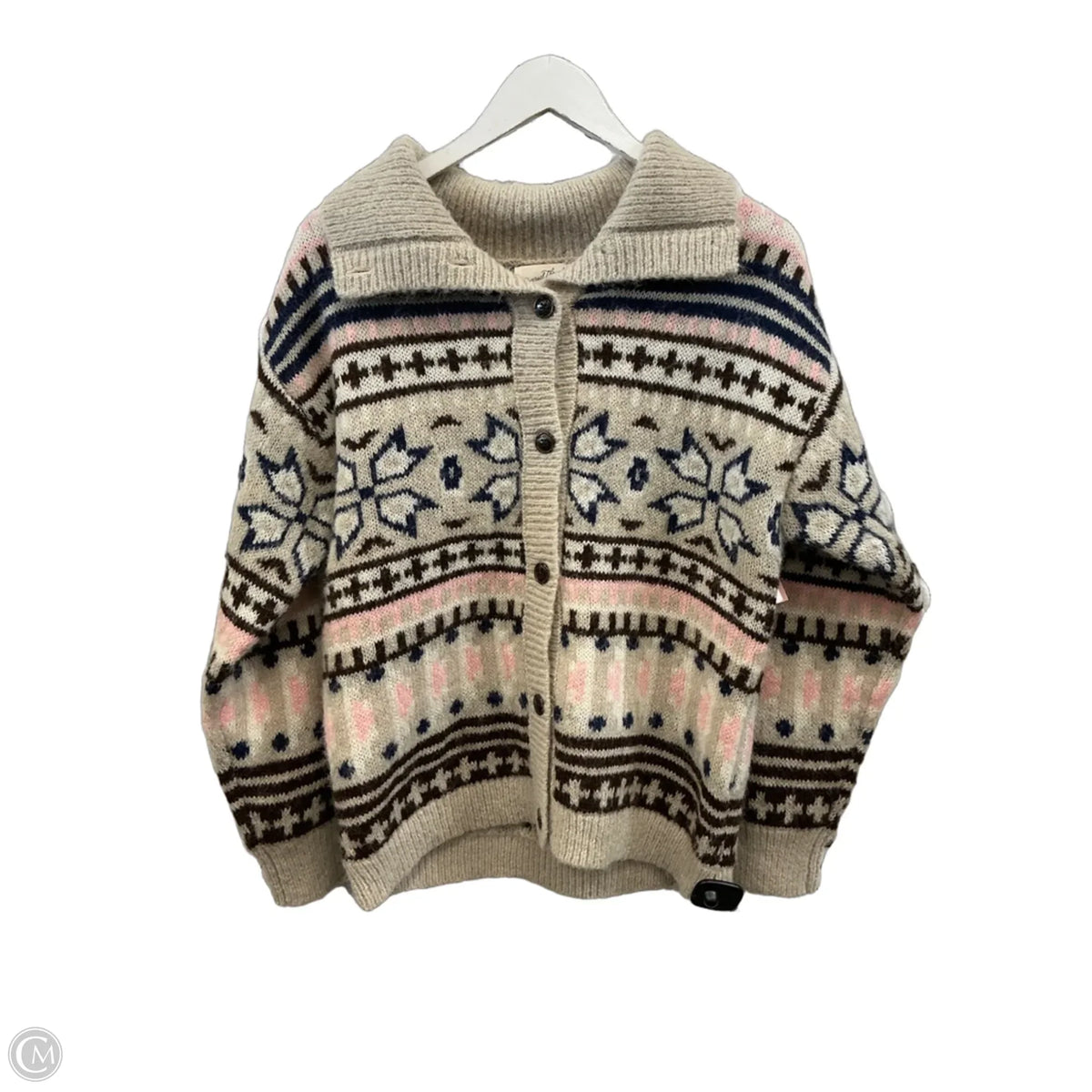 Sweater Cardigan By Universal Thread In Brown, Size: M